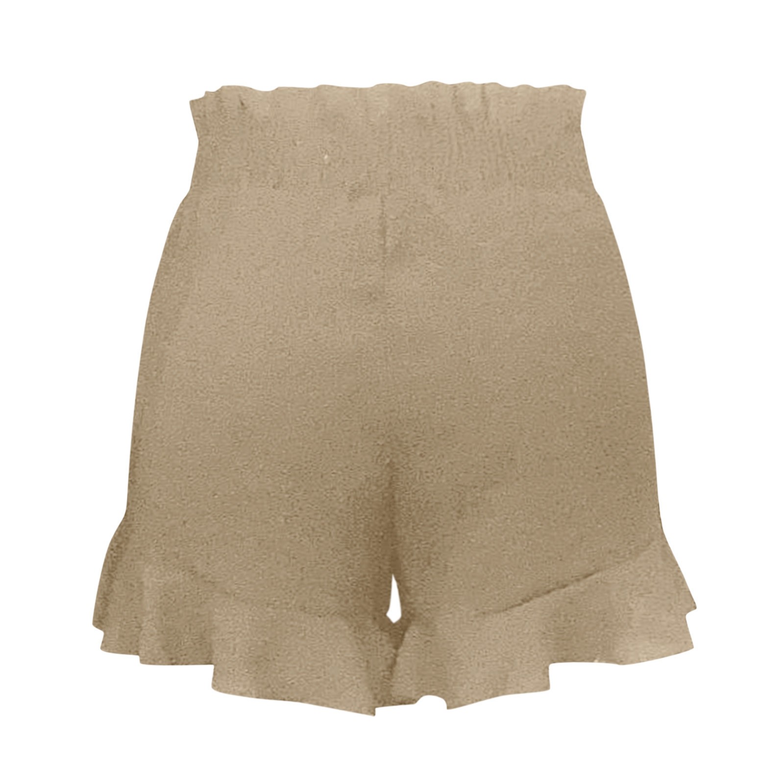 thumbnail image 5 of Falda skate para mujer. Mini shorts de playa cruzados. Shorts de lino con volantes y cintura alta, cintura elástica para looks informales, para ir a nadar o para llevar con ropa urbana. Combínalos, 5 of 5